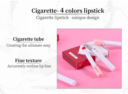 4-Lasting Stick Waterproof Lip Set - Long-Lasting Matte Lipstick with Transparent Finish - Perfect Valentine's Day Gift for Her