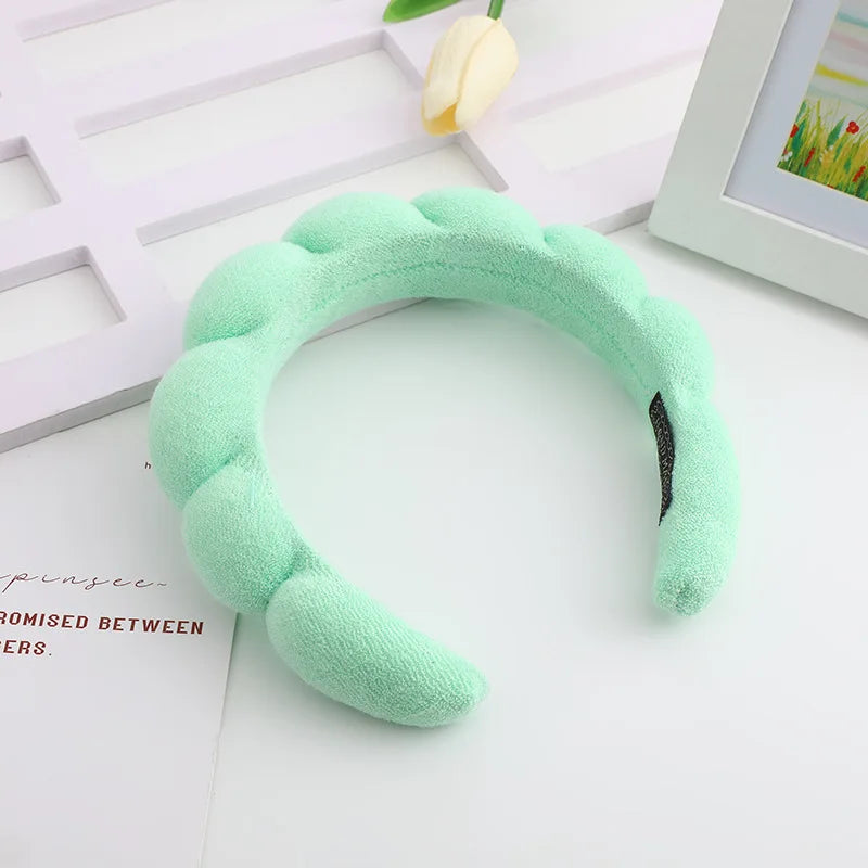 Customized Women's Sponge Skincare Headbands Yogic Makeup Spa Face Wash Hair Accessories Towel Cloth Customizable Headbands