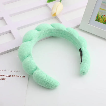 Customized Women's Sponge Skincare Headbands Yogic Makeup Spa Face Wash Hair Accessories Towel Cloth Customizable Headbands