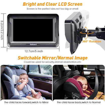 New Design 4.3 Inch Car Baby Camera Real Time Monitoring Kit for Vehicle Rear Seat Safety Viewing