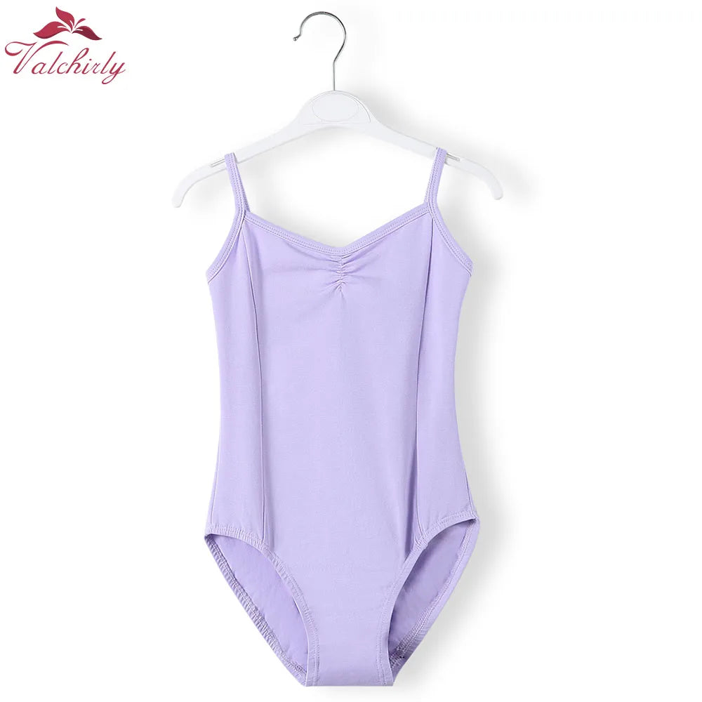 New Girls Camisole Ballet Leotard Dancewear Cotton Gymnastics Leotard Strap Ballet Leotard Dress