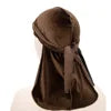 Elastic Satin Durag, Long Tail Pirate Cap for Men & Women, Silky Smooth Hair Wrap & Wave Builder