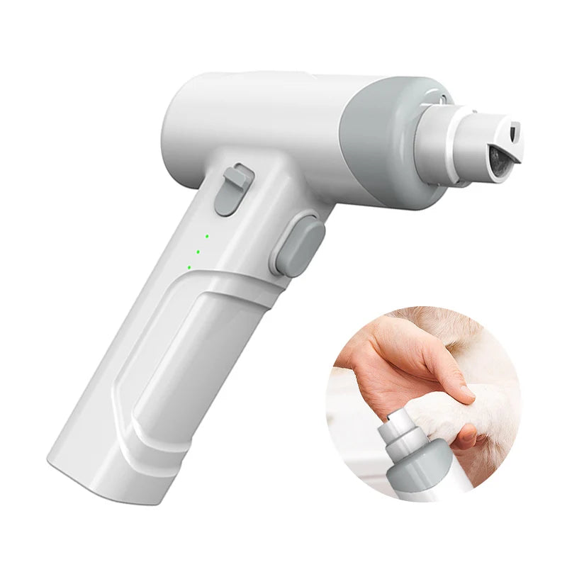 USB Rechargeable LED Light Dog Nail Grinder Ergonomic Design 3 Speeds Trimmer/Groomer for Quiet Low Noise Pet Care