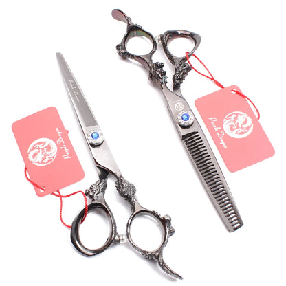 Hair Scissors 5.5" 6.0" 440C Purple Dragon Hairdressing Scissors Cutting Shears Hair Thinning Shears Professional Scissors Z9004