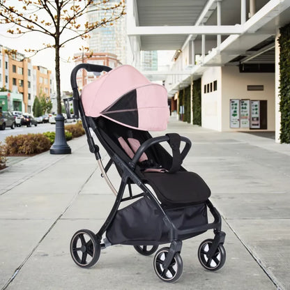 China Mall Baby Stroller Two-in-one Portable Lightweight Foldable Can Be Used Outdoors and in Cafes pink