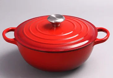 Beyond Classic Design Cast Iron Casserole Dish Enamel Coated Shallow Sea with Durable Metal Construction
