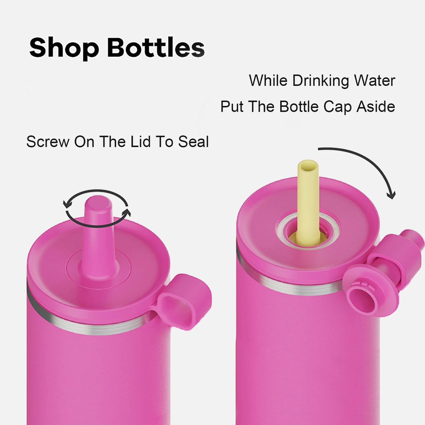 Double Wall Vacuum Insulated Powder Coated Coffee Tumbler Custom logo Stainless Steel Travel Mug Straw Tumbler With Handle