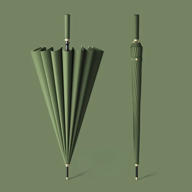 Modern Design Style 24 Bone Straight Automatic Manual UV Logo Umbrella Multi-Color Business Adults Suitable Portable