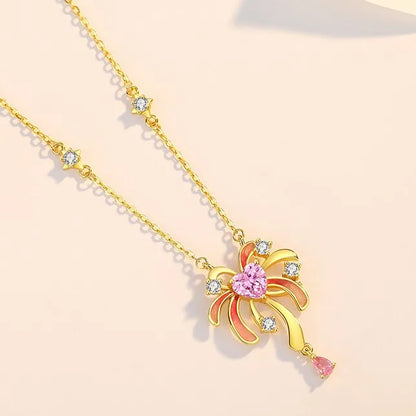 Brilliant Fireworks Necklace for Women, S925 Sterling Silver, Exudes a Niche Charm and a Sense of High-end Enamel Luminescent