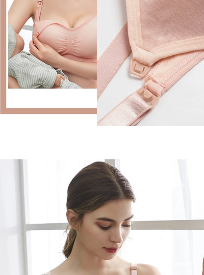 plus Size Seamless Nursing Bra for Women Breathable Maternity Push up Front Closure Underwear Adjustable Straps Wire-Free