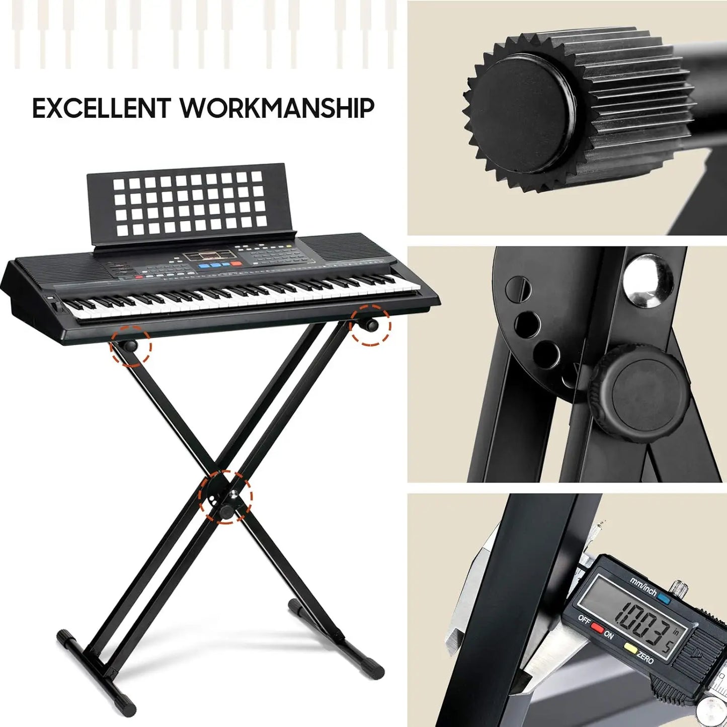 Wholesale Heavy -Duty Adjustable Digital Piano Keyboard Piano X-Frame Stand  Electric Piano  Stand