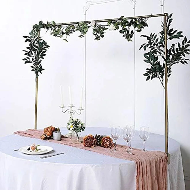 HOT SALE Over the Table Rod Stand With Clamps Adjustable Metal Balloon Table Arch Decoration for Wedding Party Supplies