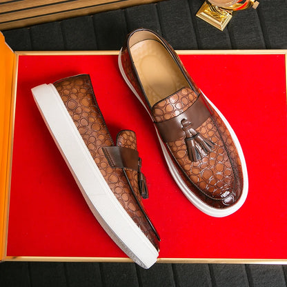 2025 New Fashion Office Footwear Men's Casual Dress Shoes Bulk Genuine Leather Formal Walking Style Shoes