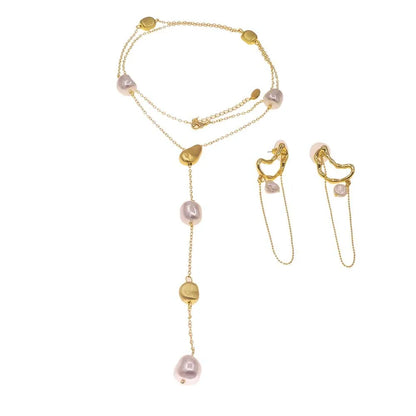 Zhuerrui Cheap African Gold Jewelry Sets Fashion Sweater Chain Jewelry Set Exquisite Women's Costume Accessories HV2301525