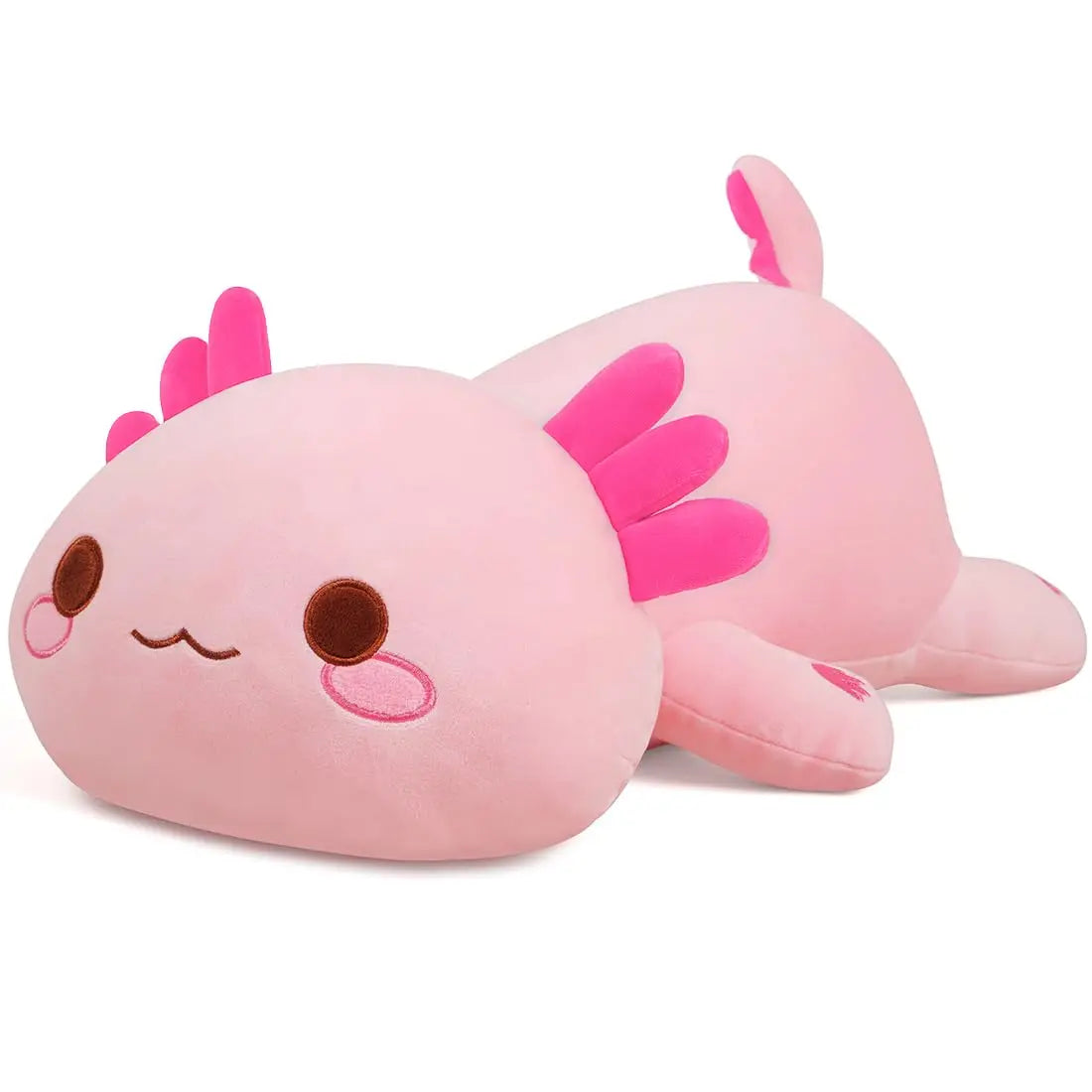 Cute Black Axolotl Kawaii Plush Pillow Toy 30CM/11.8Inch Soft Stuffed Animal Embroidered Sea Animal Stress Relief Plushie
