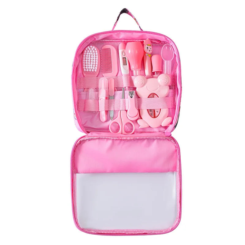Baby Care Bag Set New Born Baby Products Baby Nasal Aspirator Nail Clipper Thermometer 13 Piece Daily Cleaning Care