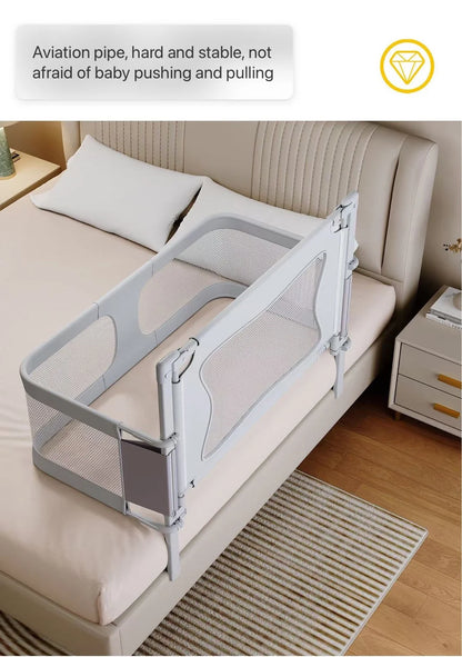 High Quality Breathable Foldable Baby Crib with Bed Rail & Bedside Bed Space-Saving Metal Design for Living Room & Bedroom Use