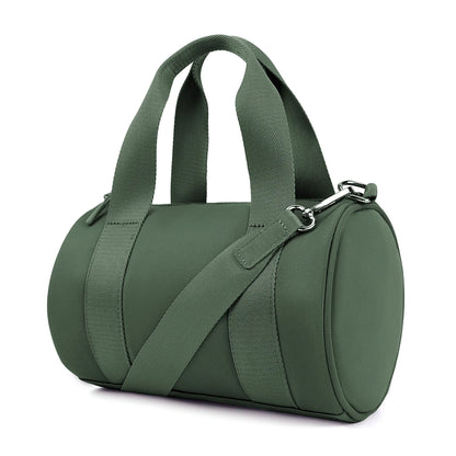 USA Warehouse Small Gym Bag  for Women Mini Duffel Bag for Travel  Workout Crossbody Bags Elastic Fabric Barrel Purse