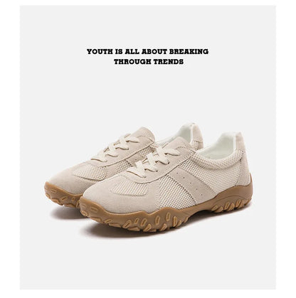 Thick-Soled German Training Women 2026 Autumn Versatile Sports Shoes Fashionable Soft-Soled Breathable Mesh Forrest Gump Shoes