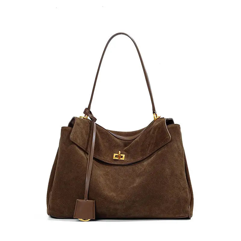 Women Bags Manufacturer Bags Luxury Genuine Leather Suede Tote Bag Custom Popular Women Shoulder Bag Handbag Trendy Hand Bag