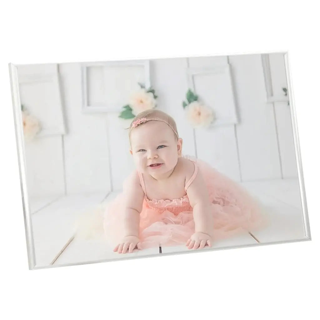 W2B VidaXL Silver PVC MDF PS (Polystyrene) Photo Frame Set of 5 Customizable Logo Gift Box