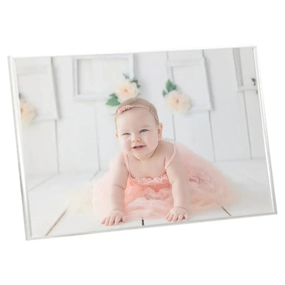 W2B VidaXL Silver PVC MDF PS (Polystyrene) Photo Frame Set of 5 Customizable Logo Gift Box