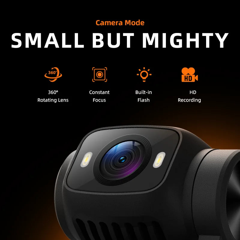 CE FCC Rohs DJ01 HD 360° Rotating All Around Shooting Action & Sports Camera with Fill Light Support Max 128GB Memory Action Cam