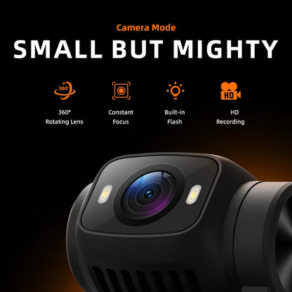 CE FCC Rohs DJ01 HD 360° Rotating All Around Shooting Action & Sports Camera with Fill Light Support Max 128GB Memory Action Cam