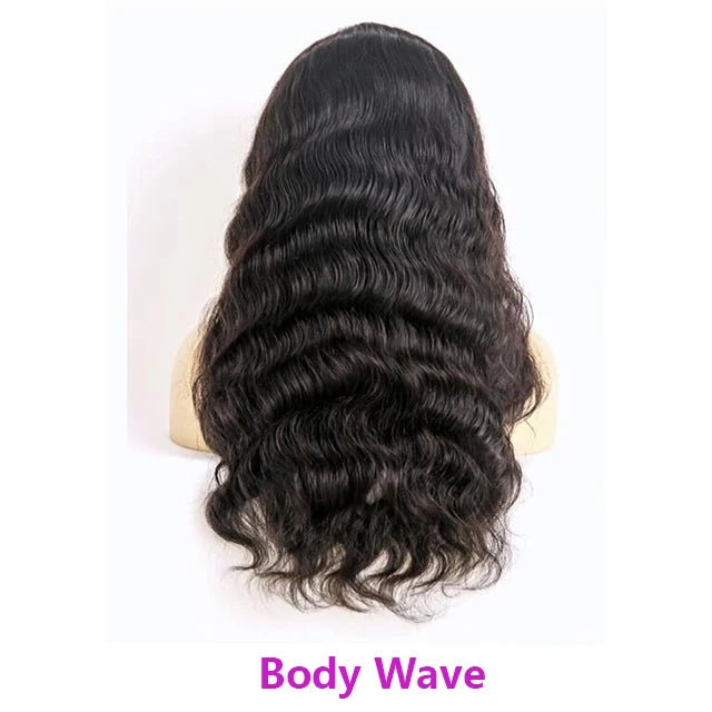 6x4 Transparent Lace 150% 180% 250% Density Bleached Knots Pre-Plucked for Women Body Wave Human Hair Wig Lace Front