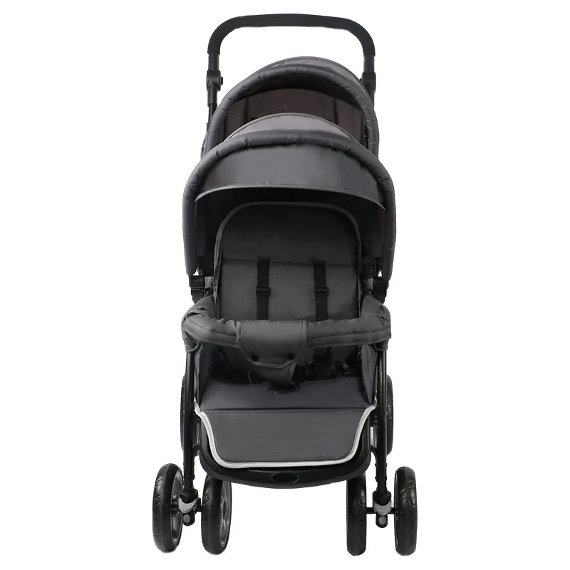 High Landscape Lightweight Linen Foldable New Style Double Seat Twins for 0-3 Years Baby Stroller 3 in 1