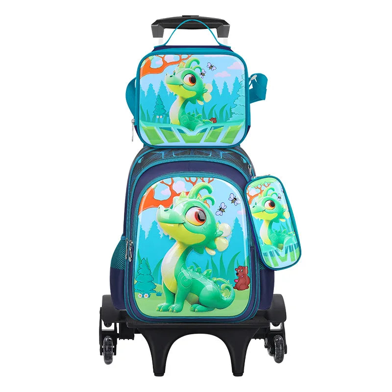 3D Cartoon Children 16 Inch 3PCS School  Bags Set Kids School Backpack  With Pencil Case and Lunch Container for Boy Girl