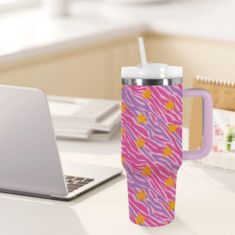 40oz 3D Printed Vacuum Flask Bottle Big Capacity for Travel Business Christmas Gifts Flex Cover Great for Keeping Cold US