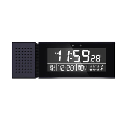Multifunctional Digital Desktop Clock Display Day Date Time Week Temperature & Humidity with Snooze & FM Radio Function