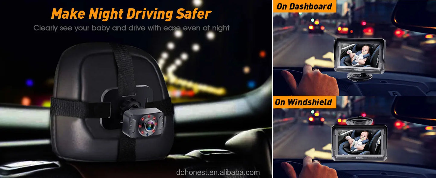 New Design 4.3 Inch Car Baby Camera Real Time Monitoring Kit for Vehicle Rear Seat Safety Viewing