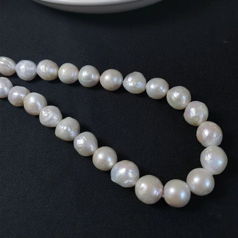 Wholesale 925 Silver Fashion Jewelry Pearl Necklace Real Natural Freshwater Baroque Pearl Necklace