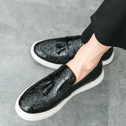 2025 New Fashion Office Footwear Men's Casual Dress Shoes Bulk Genuine Leather Formal Walking Style Shoes