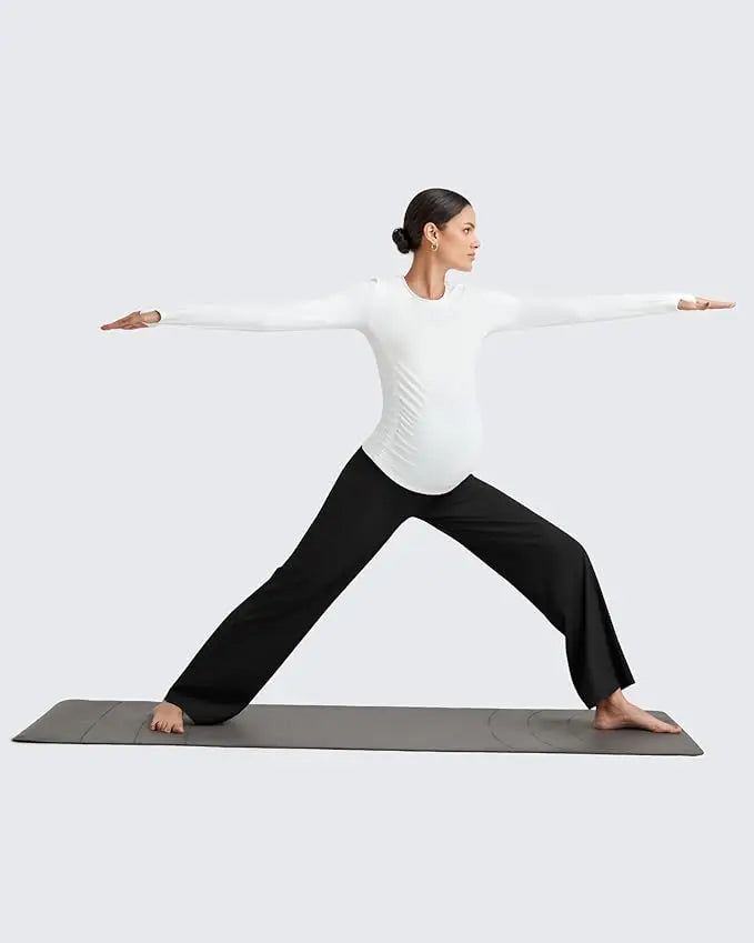 Pregnant Woman's Summer Lightweight Wide-leg Pants with Built-in Support for the Abdomen