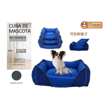 3-Piece Blue Dog Bed - Luxury Pet Beds