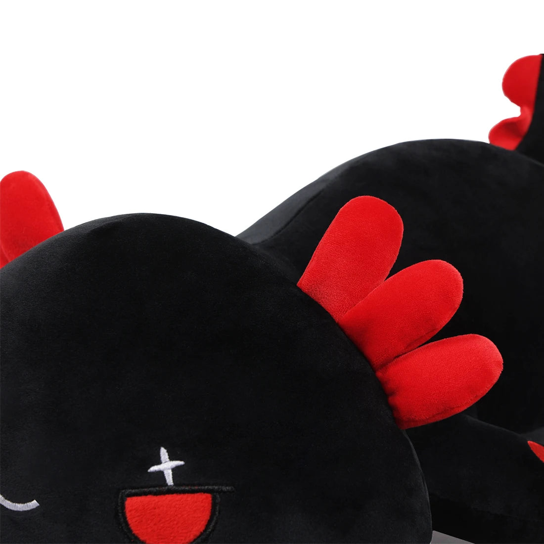 Cute Black Axolotl Kawaii Plush Pillow Toy 30CM/11.8Inch Soft Stuffed Animal Embroidered Sea Animal Stress Relief Plushie