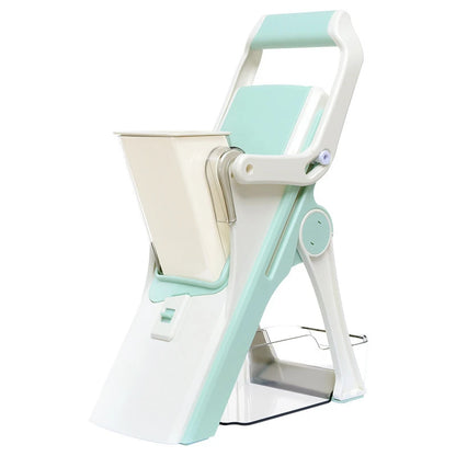 LMETJMA Verstellbarer Mandolinenschneider aus Edelstahl, Gemüseschneider für Julienne-Näher, sicherer Gemüseschneider für Zwiebeln und Karotten KC0420