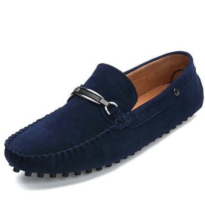 Men's Loafers Gommino Driving Shoes Moccasins Penny Loafer Flats Spring Low-top Faux Suede Slip on Casual Leisure Male Handmade