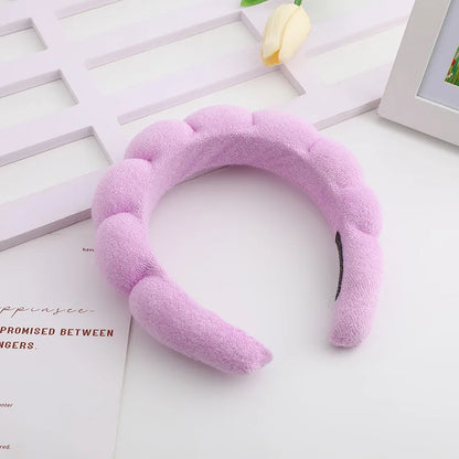 Customized Women's Sponge Skincare Headbands Yogic Makeup Spa Face Wash Hair Accessories Towel Cloth Customizable Headbands