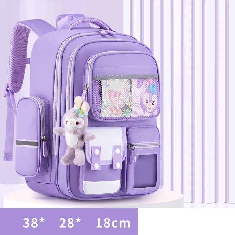 Fashion British Style Students 1-6 Grade School Bags to Reduce the Burden of Lightweight Shoulder Bag Mochila Escolar