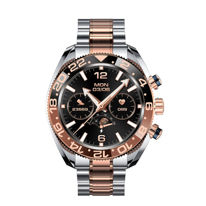 New Products Smartwatch AW35 2024 Round Screen Metal Band Ip67 Waterproof BT Call Heart Rate Sport Business for Men