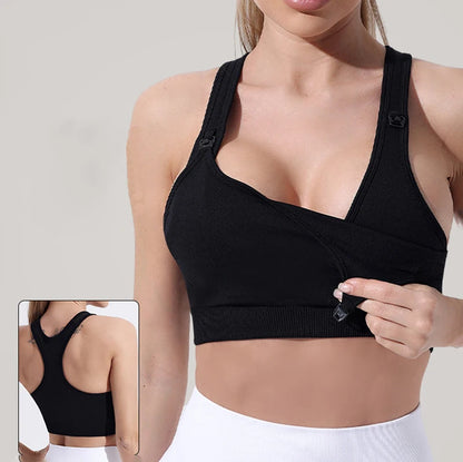 8893 High Quality Seamless Maternity Gym Fitness Sports Bra for Pregnant Women Running Nursing & Pumping Sports Bra