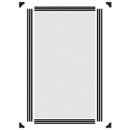 W2B VidaXL Modern Anthracite Fiberglass Insect Screen 31.5x55.1 in Anti-Mosquitoes Netting Pet Polyester PP Aluminum Material