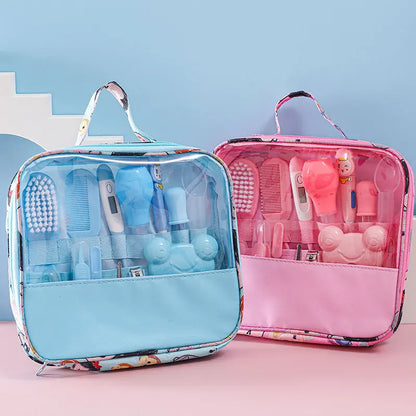Baby Care Bag Set New Born Baby Products Baby Nasal Aspirator Nail Clipper Thermometer 13 Piece Daily Cleaning Care