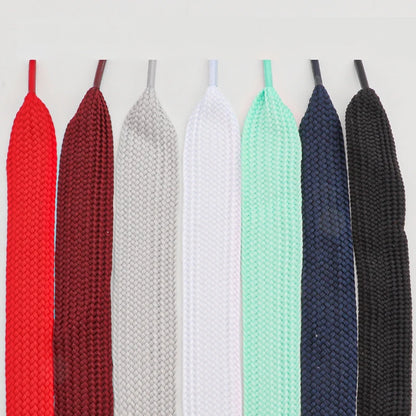 25mm Custom Colored Flat Elastic Polyester Shoelaces Colorful Printed Sneaker Shoe Laces