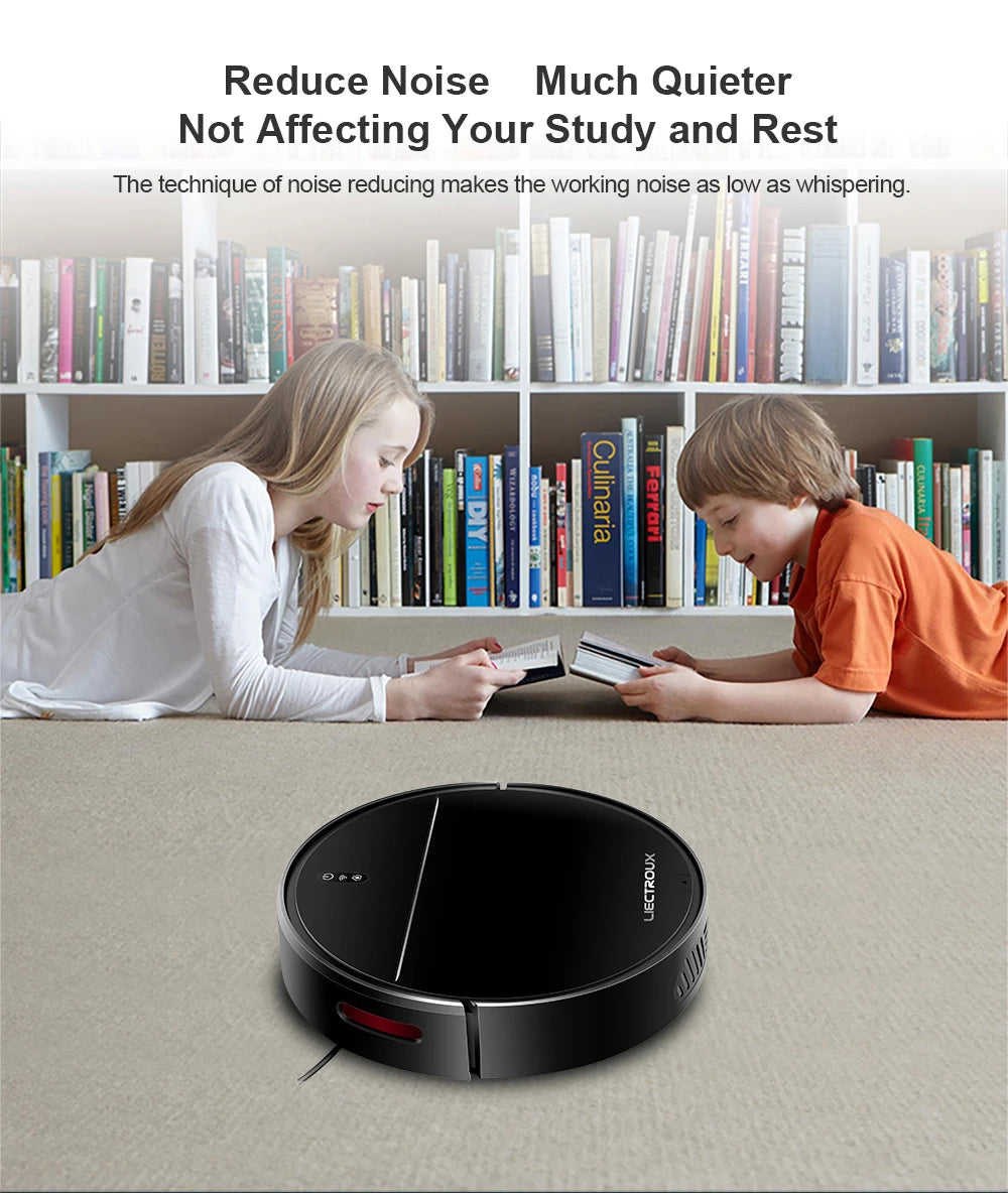 Liectroux M7S Robot Vacuum Cleaner,Smart Dynamic Navigation,4000Pa,Wet Mop,WiFi,Silent,Work with Alexa & Google Home