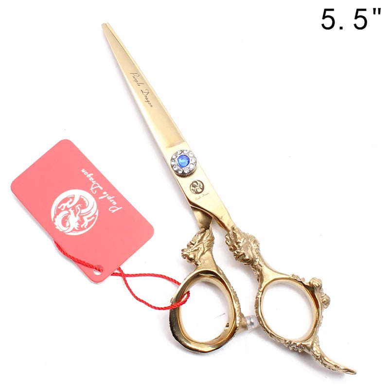 Hair Scissors 5.5" 6.0" 440C Purple Dragon Hairdressing Scissors Cutting Shears Hair Thinning Shears Professional Scissors Z9004